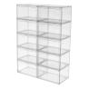 Buy cheap Custom Clear Magnetic Acrylic Shoe Box Display Stackable from wholesalers