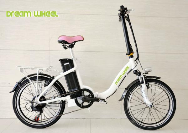 Buy cheap 25km/h Electric Folding Bike 20 Inch Wheels , Ladies Fold Up Electric Bike With Shimano Derailleur from wholesalers