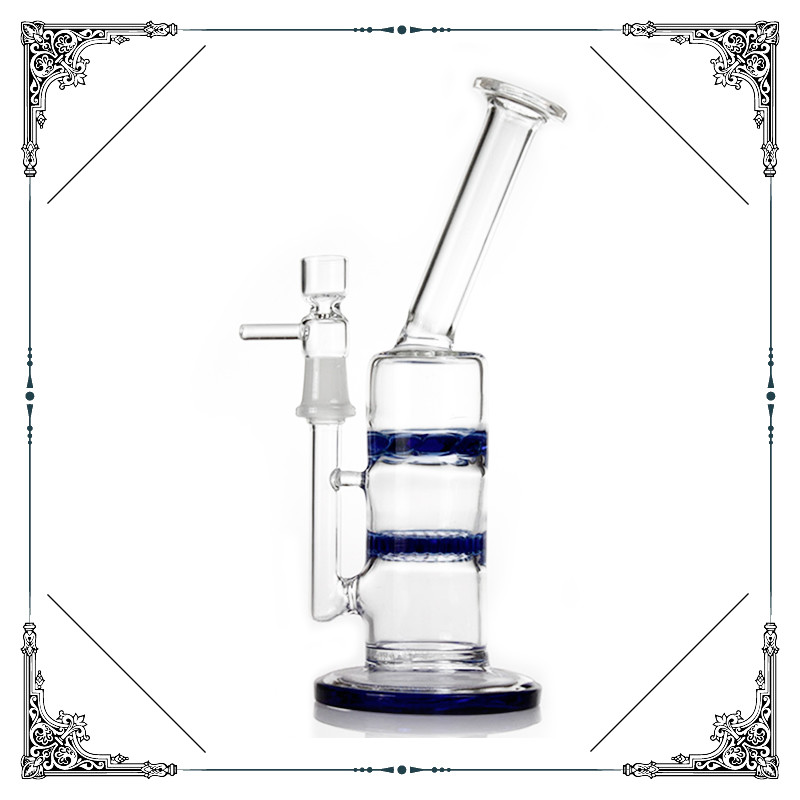 Color Turbine Perc Glass Bongs Honeycomb Percolator Glass Hookah Bongs For Smoking