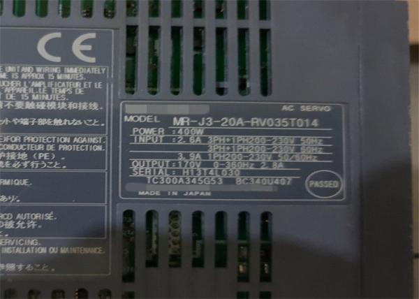 MITSUBISHI Electric Amplifier MR-J3-20A-RV035T014 400W 2.6A Industrial AC SERVO