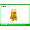 Buy cheap Yellow Plastic Caution Sign Board / Portable Sign Stands Eco Friendly 62x30cm from wholesalers