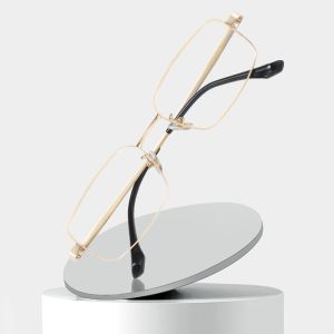 China Unisex Square Titanium Eyeglass Frames Electroplated Classical on sale