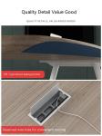 Customized Size Rectangle Metal Legs Meeting Table Boardroom Tables Modern