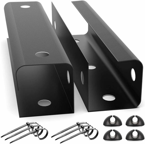 Custom Carbon Steel Powder Coating Metal Bracket Under Desk Cable Management
