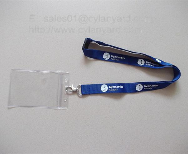 Buy cheap Promotional neck lanyard with plastic sleeve, name badge lanyards, from wholesalers