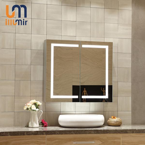 Buy cheap Foshan OEM LED Aluminium Bathroom Mirror Cabinet with Single/Double Door Width 26-28 from wholesalers