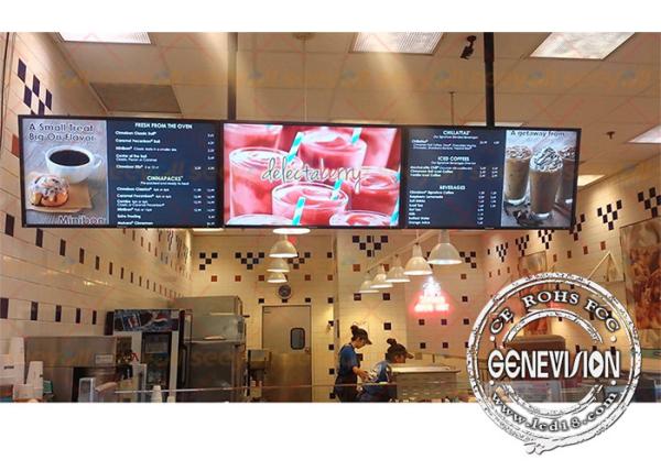 43inch 8mm Gap Slim Metal Shell Digital Menu Board Wall Mount LCD Screen Remote