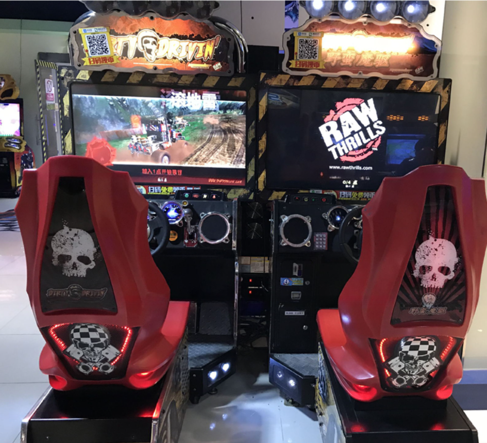 Indoor coin operated racing simulator video amusement dirty driving arcade car race game machine for arcade center