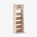 Classical Wine Display Stand Wooden Display Shelf Beverage Juice Stand For