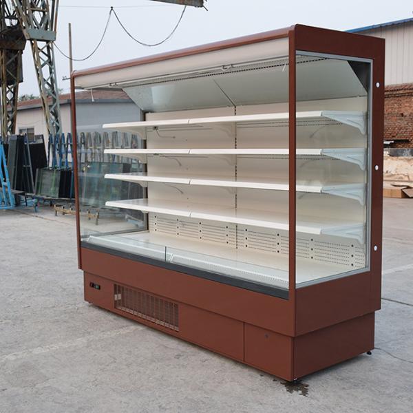 Buy cheap Automatic Defrost Refrigerated Display Cabinet Vertical Open Air Curtain Merchandisers from wholesalers