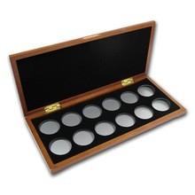 Buy cheap Wooden Coin Medal Box With Velvet Inside with red color from wholesalers