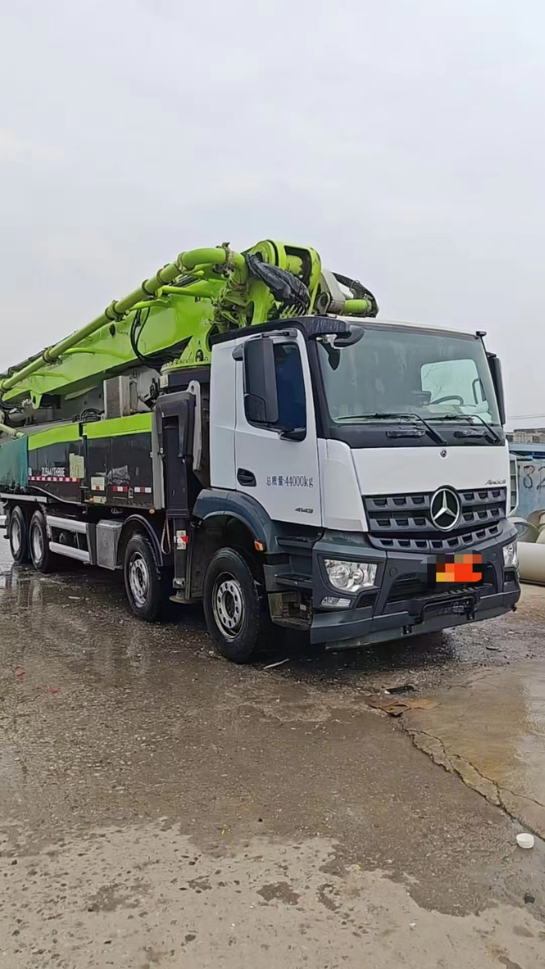 2021 concrete pump truck 62m automatic transmission easy to operate, National V emission standard