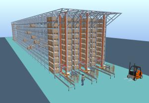 Wholesale 800KG - 5000KG Automatic Storage And Retrieval System with Support bar , Blue / orange from china suppliers