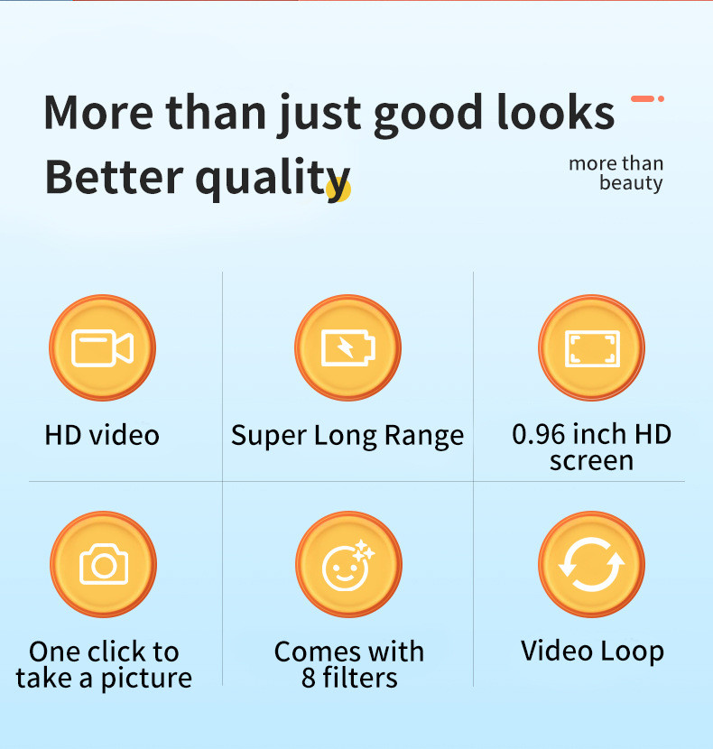 High-Definition Mini Camera Comes With 8 Filters Video Loop Super Long Range Y3000