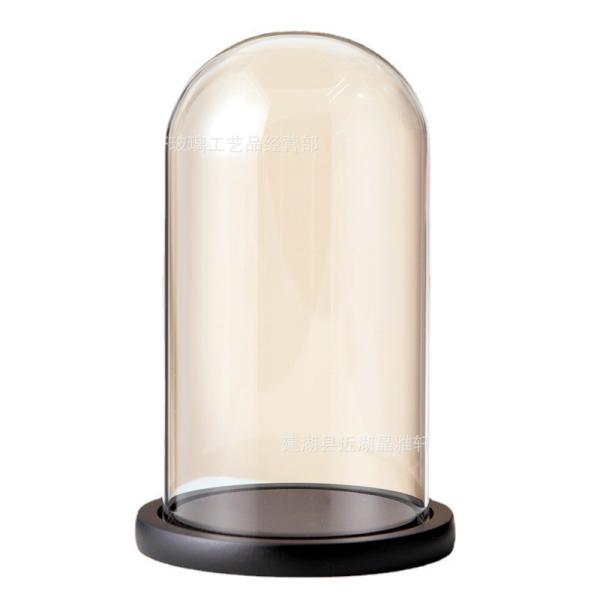 Buy cheap Glass Dome with Wooden Base Glass for candle Mini Cake Stand Glass Display Dome from wholesalers
