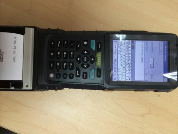 Buy cheap OEM 1D 2D RFID Reader Handheld Barcode Printer with 3.5 inch Touch Display from wholesalers