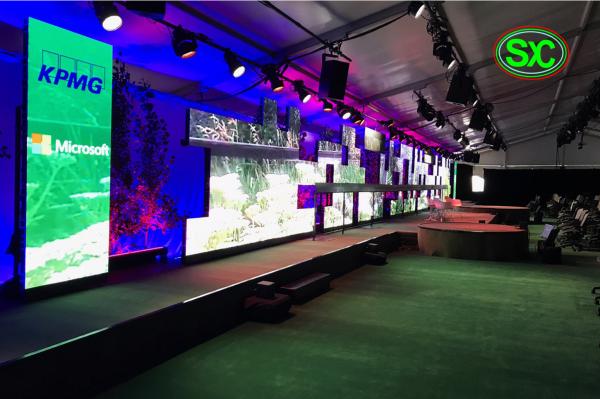 Quality 64x32 Dots High Resolution Indoor Full Color LED Display P4 Steel or aluminum Cabinet for sale