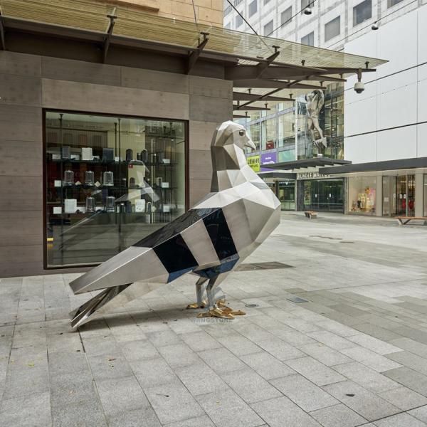 Buy cheap Stainless Steel Geometric Pigeon Sculpture For Yard Decor And Urban Landscape from wholesalers