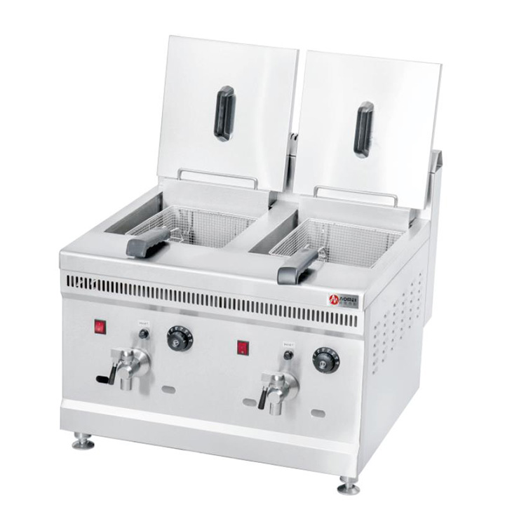 High 18L 18L Industrial Large Deep Fryer Gas Fryer Machine with 2 Tank and 2 Basket
