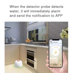 Glomarket WiFi Water Leakage Detector Smart Tuya Water Pipe Leak Detector