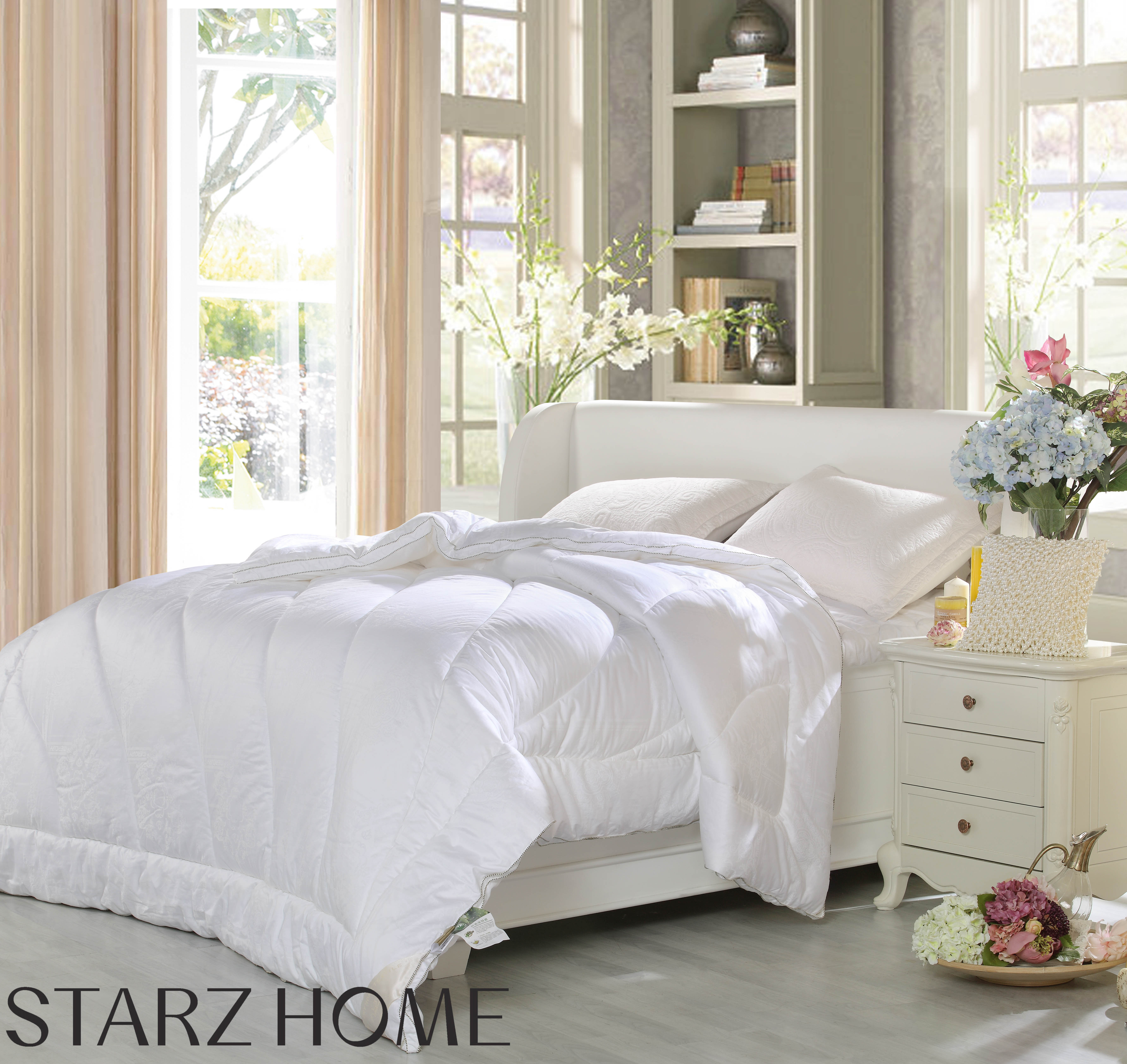 Simple Style Pure Color Bed Sheet Quilted Microfiber for Customised Size Bedroom Set