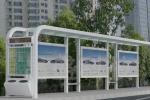 High Performance Cantilever Bus Shelter , Beautifully Bus Stop Shelter Design
