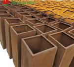 Corten Steel Flower Pot Outdoor Decorative Raised Seed Bed Metal Planter Corten