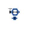 Buy cheap RAL5010 SS316L Disc Seat Double Eccentric Butterfly Valve DN350mm from wholesalers