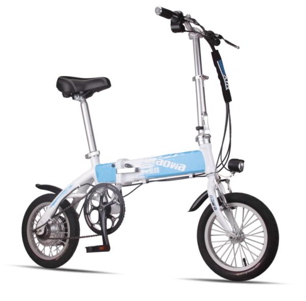 Buy cheap Blue Foldable Electric Bike Adult City Electric Push Bike With Li - Ion Battery from wholesalers