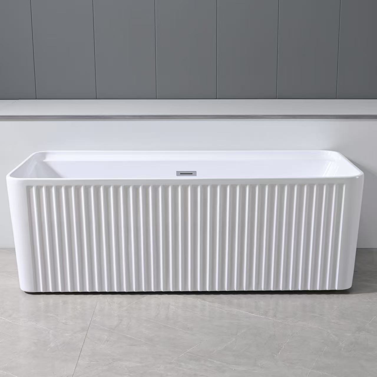Personalized Stand Alone Acrylic Soaking Tubs Stand Alone 59x30 Anti Slip