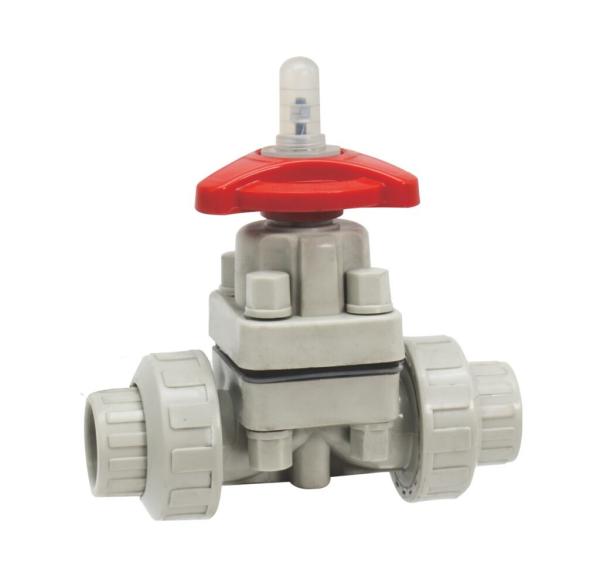 Buy cheap PVC UPVC CPVC Plastic Pneumatic Diaphragm Valve With Double True Union Socket from wholesalers