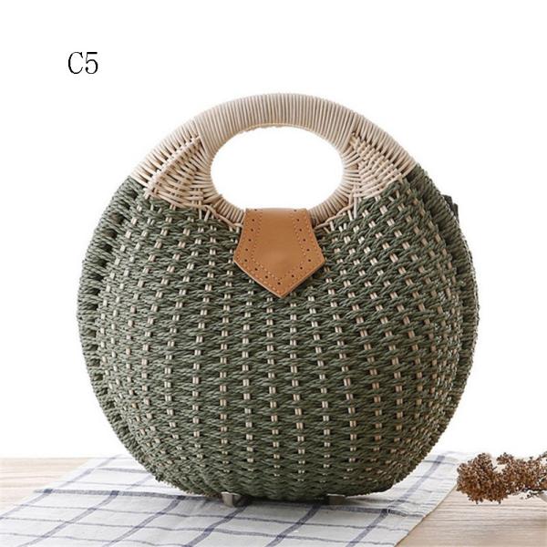 Buy cheap Wholesale Summer Handmade Ladies Fashion Handbags Women Straw Rattan Bag from wholesalers