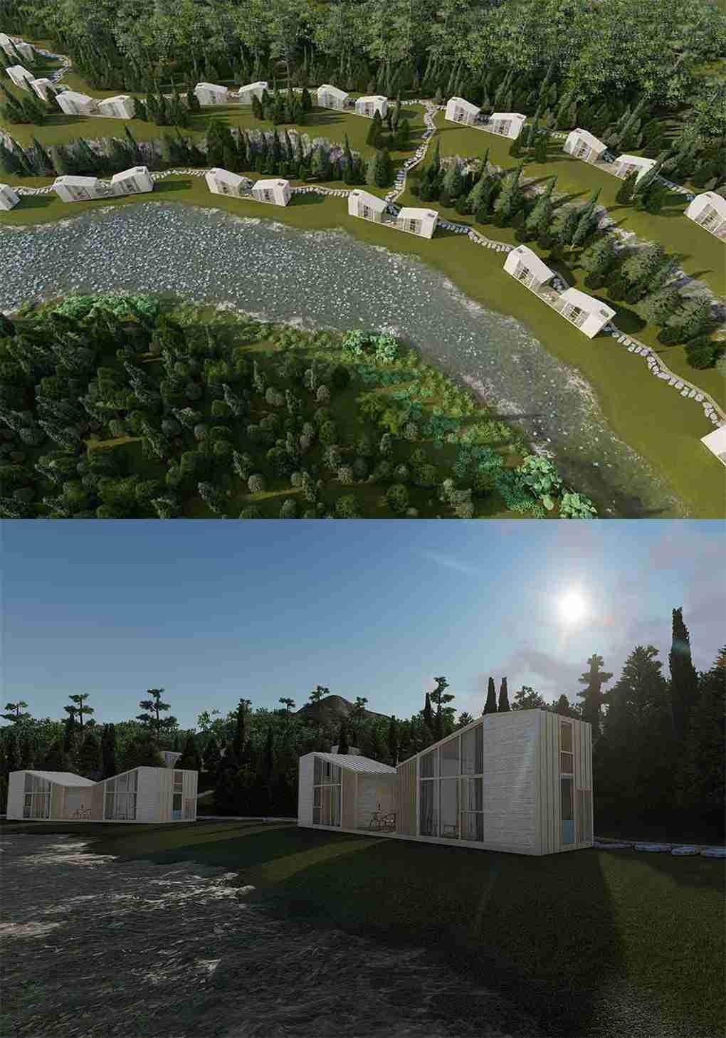 Stately Prefab Loft Homes Simple Warm Style Prefabricated Luxury Villas