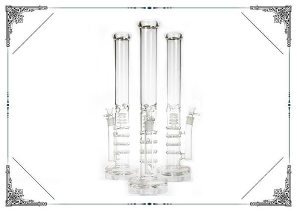Buy cheap 18 Inches Hookahs Straight Tube , Big Triple Honeycomb Perc Glass Tobacco Pipe from wholesalers