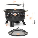 Outdoor Backyard Patio Garden Fire Pit 30 Inch Small Firepit for Holiday