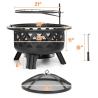 Buy cheap Charcoal Fire Pit for Outdoor and Indoor 30 Inch Steel Wood Burner BBQ Brazier Grill from wholesalers