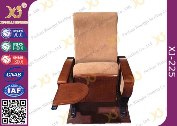 Buy cheap Auditorium Conference Hall Chairs With Durable Plywood Writing Table / Large Iron Leg from wholesalers
