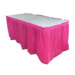 Burgundy Polyester Banquet Table Skirts For Commercial Events Decorations