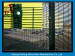 PVC Coated Welded 4mm Heat Treated Metal Security 358 Fence With Barbed Wire