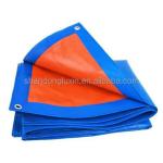 High Strength Blue Orange Color HDPE Coated PE Tarpaulin for Waterproof Fabric
