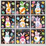 Easter Egg Festive Stickers 0.01mm Window Glass Sticker For Easter Party Scenes