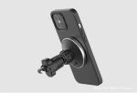 Round ABS aluminum Qi Magnetic 205kHz 15W Air Car Vent Charging