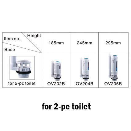 Flush Valve 2" Outlet Best Repair Parts Dual Flush For 2 PC Toilet From Xiamen