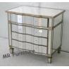 Buy cheap Moscal Mirrored Bedroom Chest Gold / Optional Color Curved Drawers from wholesalers