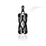 Columnar Meteorite Stainless Steel Jewelry Pendant Openable Bale Tube Shape
