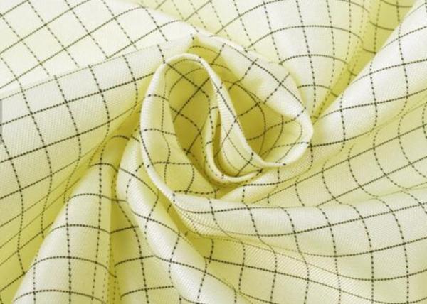 Buy cheap Yellow Color Anti Static Fabric Twill Woven 100D48FX100D48F Yarn Count from wholesalers