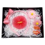 Sunflower Lace Headbands Bow 6 Inches Girls Hair Accessories Set
