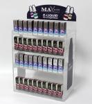 CMYK PDQ Product Display PVC Acrylic Plastic Display Rack 3 Shelves