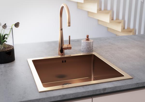 Buy cheap 18 Inch Gold Undermount Stainless Steel Kitchen Sink Tight Radius Curved Corner 16G from wholesalers