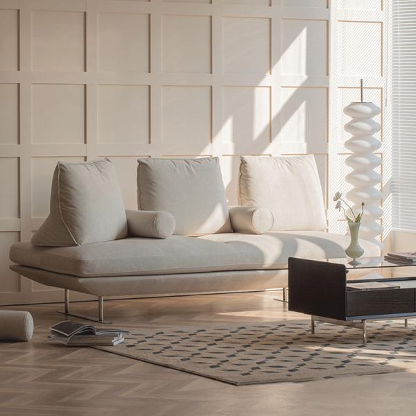 Buy cheap Cotton Linen Modern Fabric Sofa Set High Seat For Leisure from wholesalers